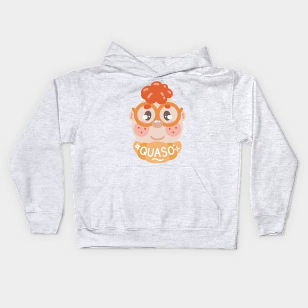 Quaso Carl Funny Character Art Kids Hoodie by Sweetums Art Shop